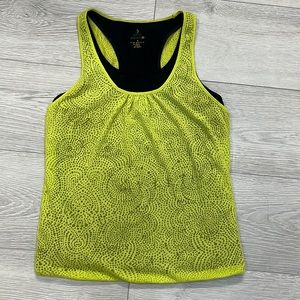 ⭐️Any 3/$20⭐️ PRANA Layered Activewear Black Yellow Gym Tank Top—Size Small—